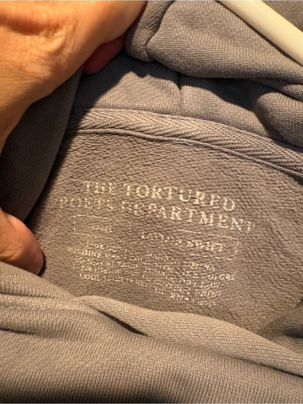 Taylor Swift Gray 'The Tortured Poets Department' Hoodie - Picture 3 of 3